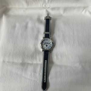 Juicy Couture Blue Leather and Velour Watch